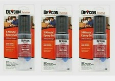 3 Devcon 5 Minute EPOXY GEL Cream 0.84oz Cures Quick 2500 psi Hold Strong 21045