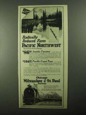 1922 Chicago Milwaukee & St. Paul Railway Ad - Fares