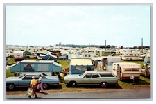 Oshkosh, WI Wisconsin, Experimental Aircraft Whitman Field Tent City, Postcard 