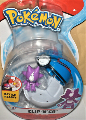 Pokemon-Pokeball Superball mit TOXEL-Figur Clip`N`GO Neu,OVP,Lizenz-Rarität