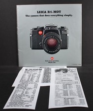 Leica R4s Literature, Leica R4-MOT Sales Brochure  3 Ads With R4 Winder Prices