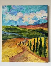 Contemporary Impressionism, Oil Painting, Original Work of Art, "Wheat Field". 