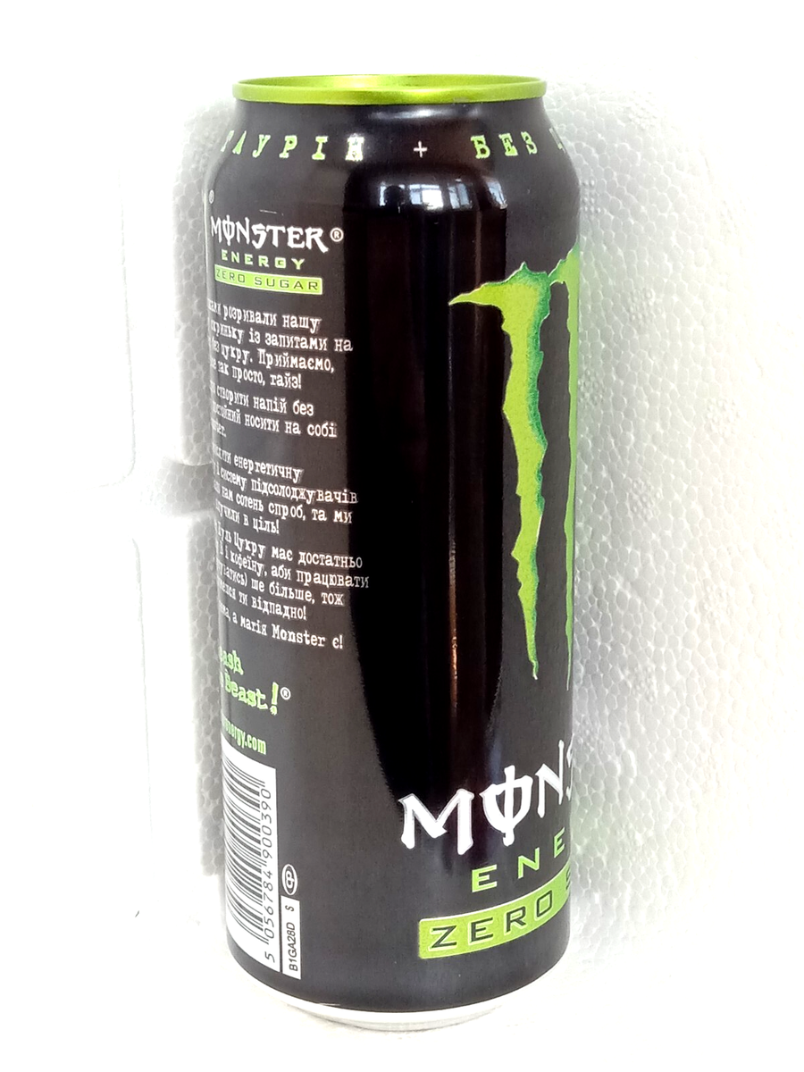 Monster Energy Drink Zero Sugar 500 ml Empty Can Ukraine 2025
