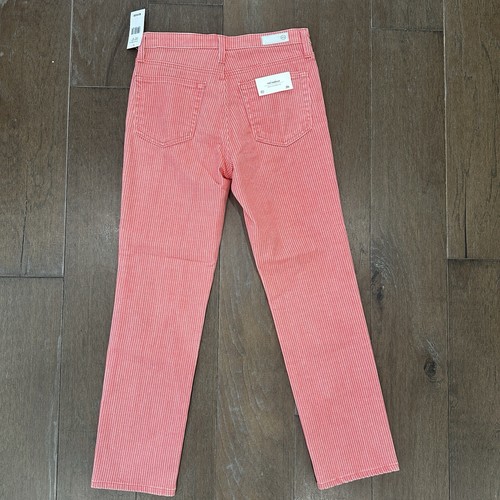NWT AG Adriano Goldschmied Jeans Size 26 Isabelle High Rise Straight Crop Coral - Picture 2 of 7