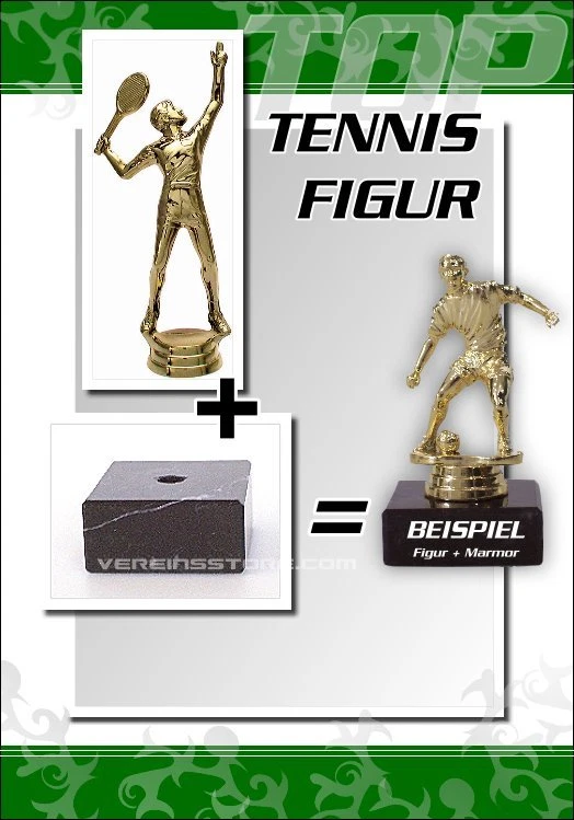 VEREINSSTORE Figur - Pokale - Tennis günstig kaufen mit Gravur 17,5 cm - st-34600