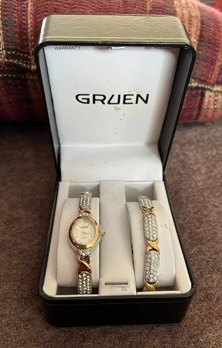 Gruen watch and bracelet best sale set