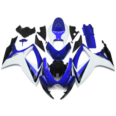 Fairings Kit Blue White Plastics Bodywork for Suzuki GSXR 600 GSXR750 2006 2007