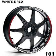 KTM 390 Adventure Wheel Rim Stripe Decals &ndash; Full Motorcycle Vinyl Kit