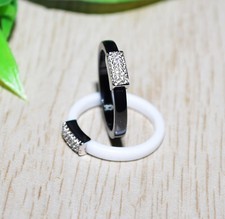 KERAMIK Ring STRASS silber Fingerring weiß schwarz 3mm LUXUS +++ AUSWAHL