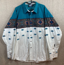 Vintage Brooks Dunn Panhandle Slim Shirt Men XL Multicolor Aztec Snap Western