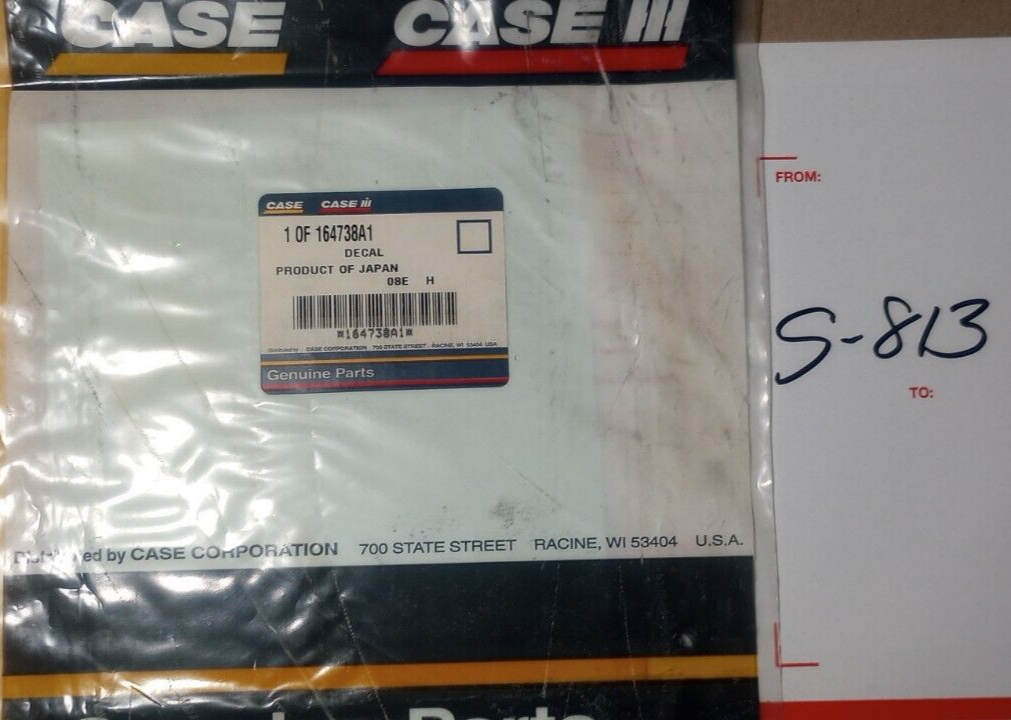 Case New Holland NOS OEM CNH Decal 164738A1 S-813 | eBay Case New Holland NOS OEM CNH Decal 164738A1 S-813 | eBay