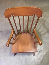 ANTIQUE VINTAGE CHILDS KIDS TELL CITY ROCKER ROCKING CHAIR SEAT #47 ANDOVER NICE