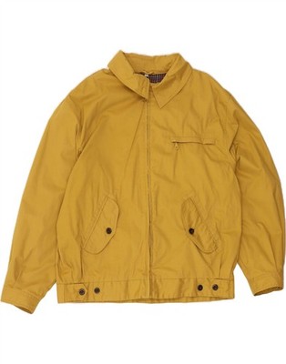 BARONE Mens Bomber Jacket IT 52 XL Yellow Cotton DR04