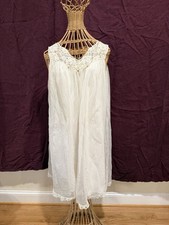 Vintage White Lace Victorian Style Nightgown Robe Set