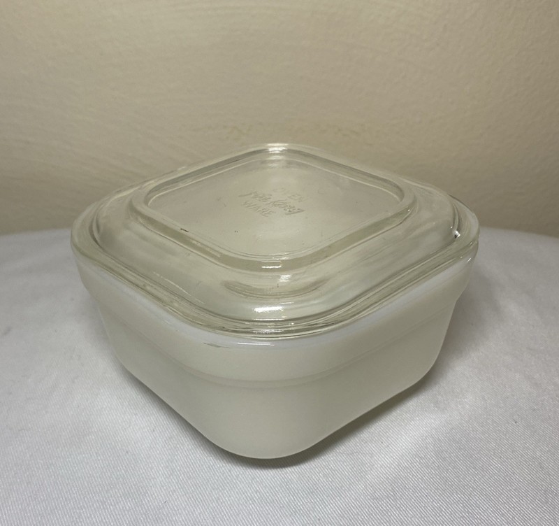 Anchor Hocking Fire-King Ovenware - 4”x4” Square Covered Glass Casserole Dish
