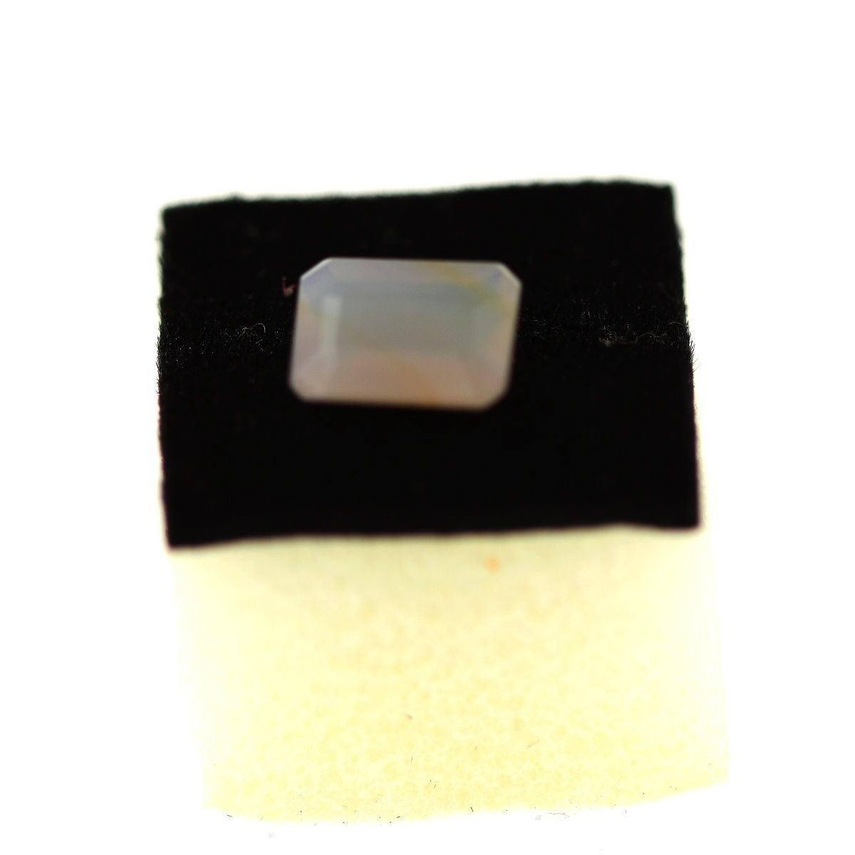 Cornaline gris orange 1.66 cts vvs1 Afrique, pierre taillée naturelle facettée