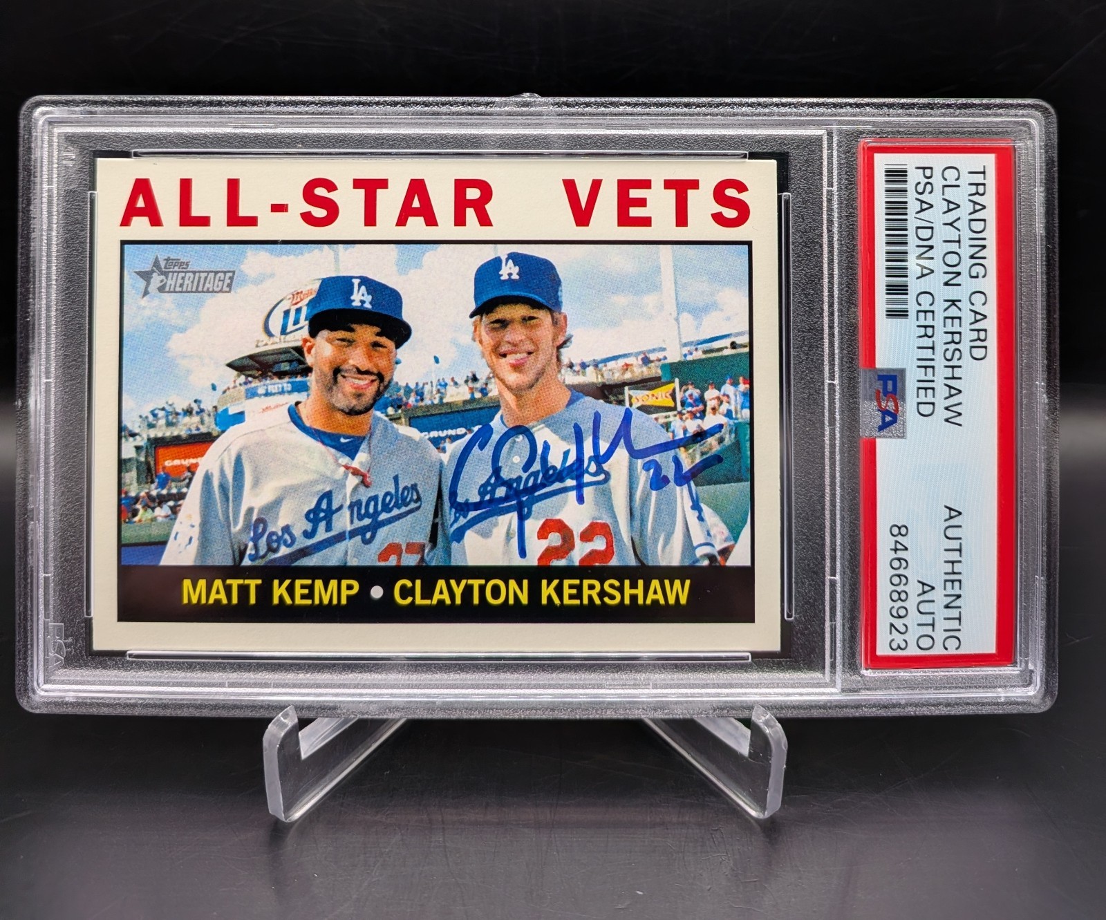 Clayton Kershaw 2013 Topps Heritage All Star Vets PSA Auto Authentic 