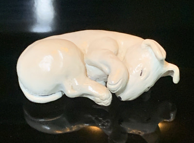 Vintage Bull Terrier Figurine Tony Acevedo Cold Cast Resin 1980s-1990s #1020