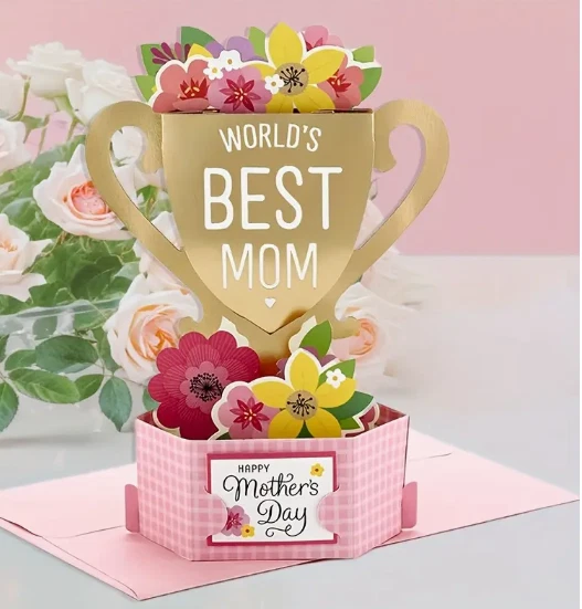 TARJETA EMERGENTE 3D - Día de la Madre, divertido lindo regalo para la mejor mamá con sobre Foto 2 de 4