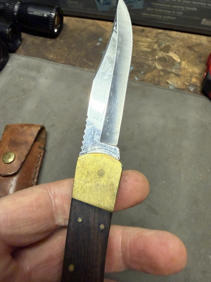 Ka Bar Lock Back Folding Hunter Knife With Sheath Vintage 1189 USA | eBay