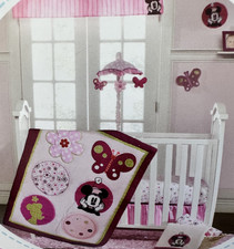 3 pc Disney Mod Mickey Mouse Crib Bedding Set NIP