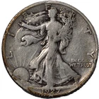 1927-S San Francisco Walking Liberty Silver Half Dollar 50C Fine FN F+