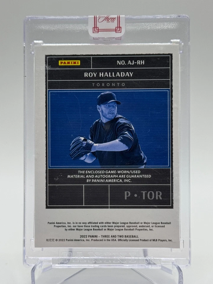 2022 Panini Three & Two Jersey Autographs #AJ-RH ROY HALLADAY /25 - Image 2 of 2