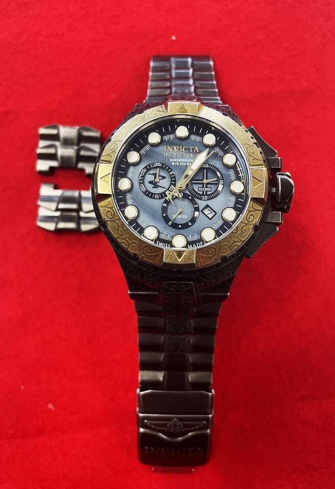 Invicta Reserve Swiss Quartz 17867 50mm Gunmetal Stainless Steel