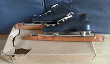 Vintage Viking Speed Ice Skates J. Havekotte Amsterdam in Original Box - Unused