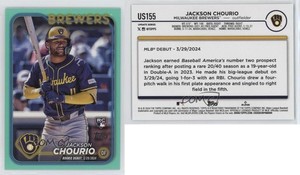 2024 Topps Update Rookie Debut Aqua Jackson Chourio #US155 Rookie RC