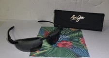 MAUI JIM Hookipa Ultra Black Grey Polarized Sunglasses MJ0676S-001