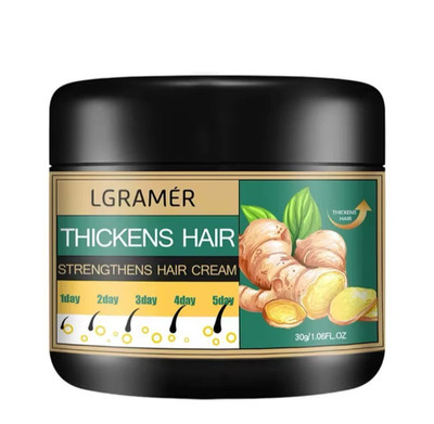 LGramer Hair Thickener Strengthening Hair Cream Ginger Jojoba Vit E Collagen