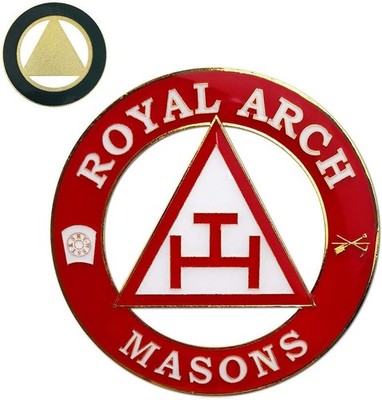 Royal Arch Car Emblem Round Red Auto Decal