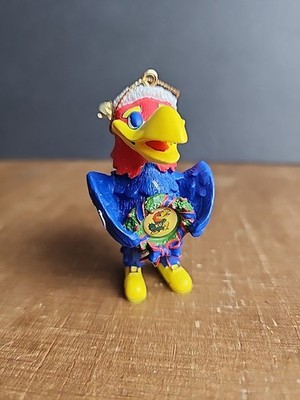 KU Kansas Jayhawk Mascot Wreath Ornament Limited Edition College