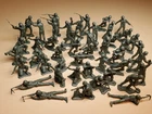 48 Figs – 3 Sets, Vintage Marx Series 1 GIs, Flat Dark. O.D.
