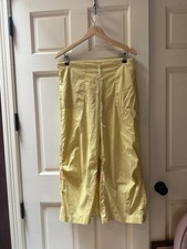 Be Present Agility Yoga Pants Back Slit Large Yellow