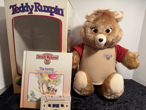 Teddy Ruxpin In Original Box with Airship Book & Cassette