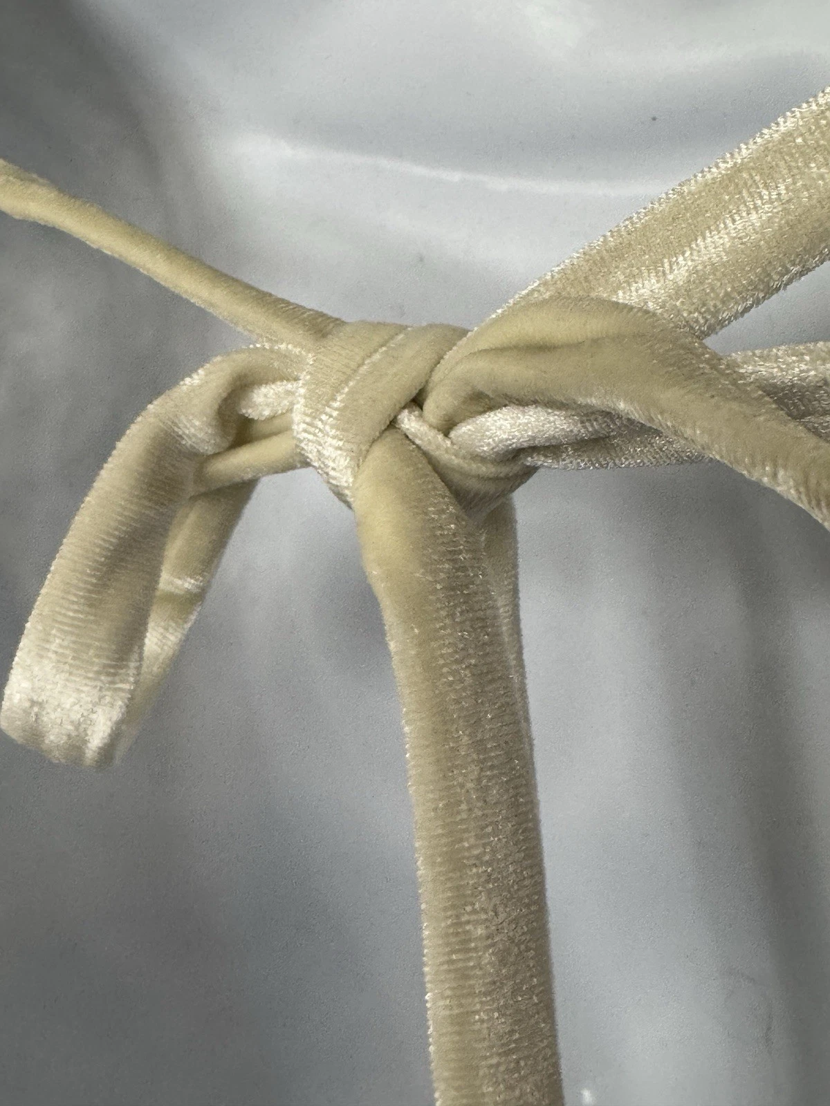 OFF WHITE FREE PEOPLE Sheer Delight minidress boho pizzo donna medio bianco sporco fiocco velluto