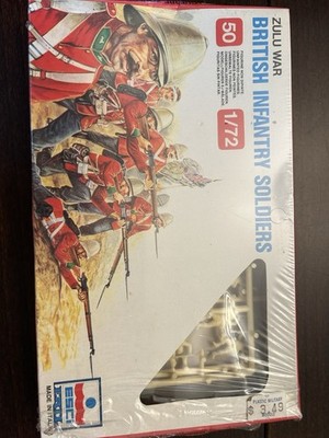 Vintage British Zulu War Figures 1:72 Kit 50 ESCI New In Box