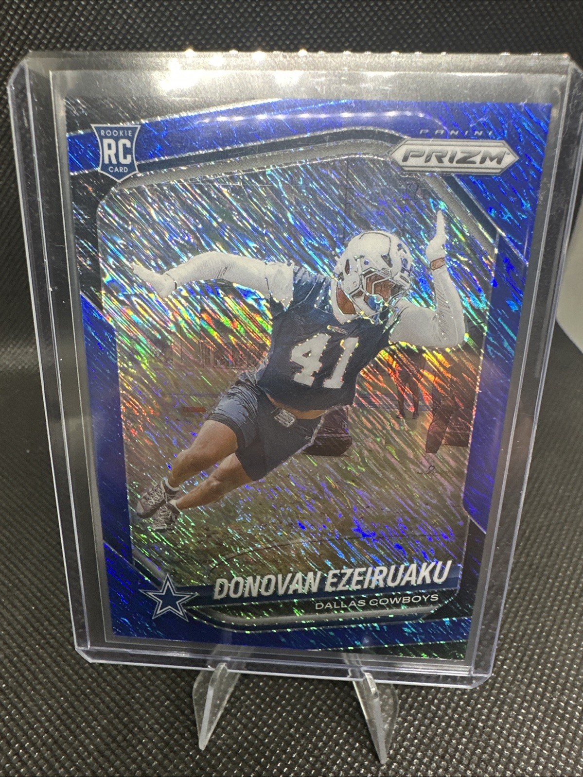 2025 Panini Prizm #314 Donovan Ezeiruaku Blue Shimmer /35