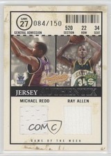 2004 Fleer Authentix Jersey Game of the Week /150 Michael Redd Ray Allen HOF rf2