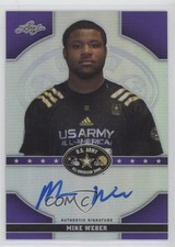 2015 Leaf US Army All-American Bowl Purple Prismatic 13/15 Mike Weber Auto 1i9