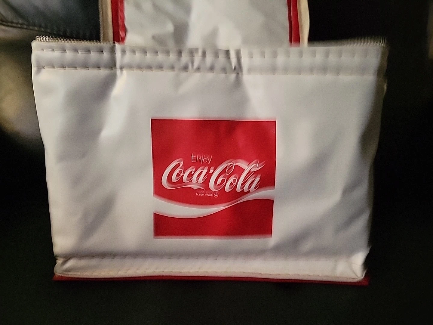 Vintage Enjoy Coca Cola Vinyl Insulated Cooler Bag Collectible