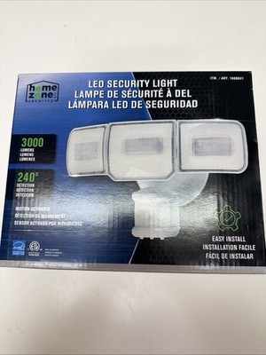 Home Zone Motion Activated LED Security Light Adjustable Twin Head Light NIB