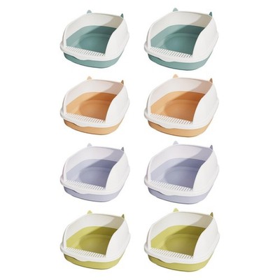Katzentoilette Bettpfanne abnehmbarer Rahmen robust Sandkasten Bettpfanne Haustier Toilette Katze