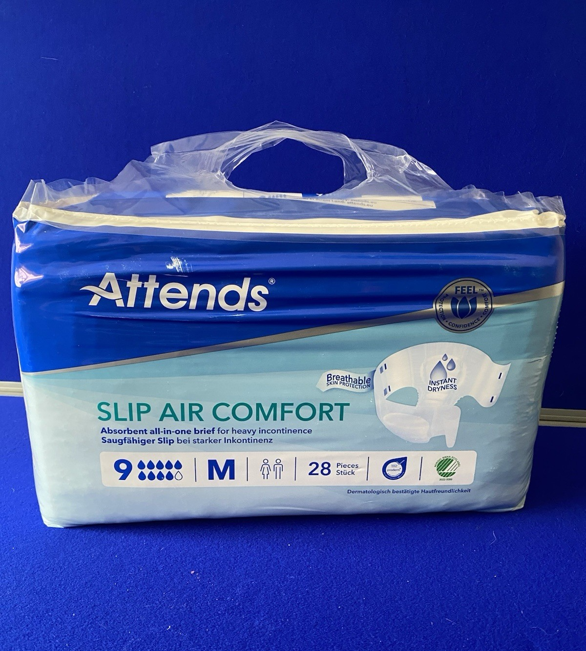 Attends Slip Air Comfort 9 Medium (2120Ml) 28 Pack - Image 4