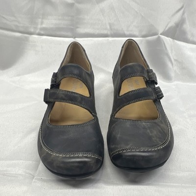 Durea Black Leather Mary Jane Comfort Shoes Women's Size UK3.5/US6WW