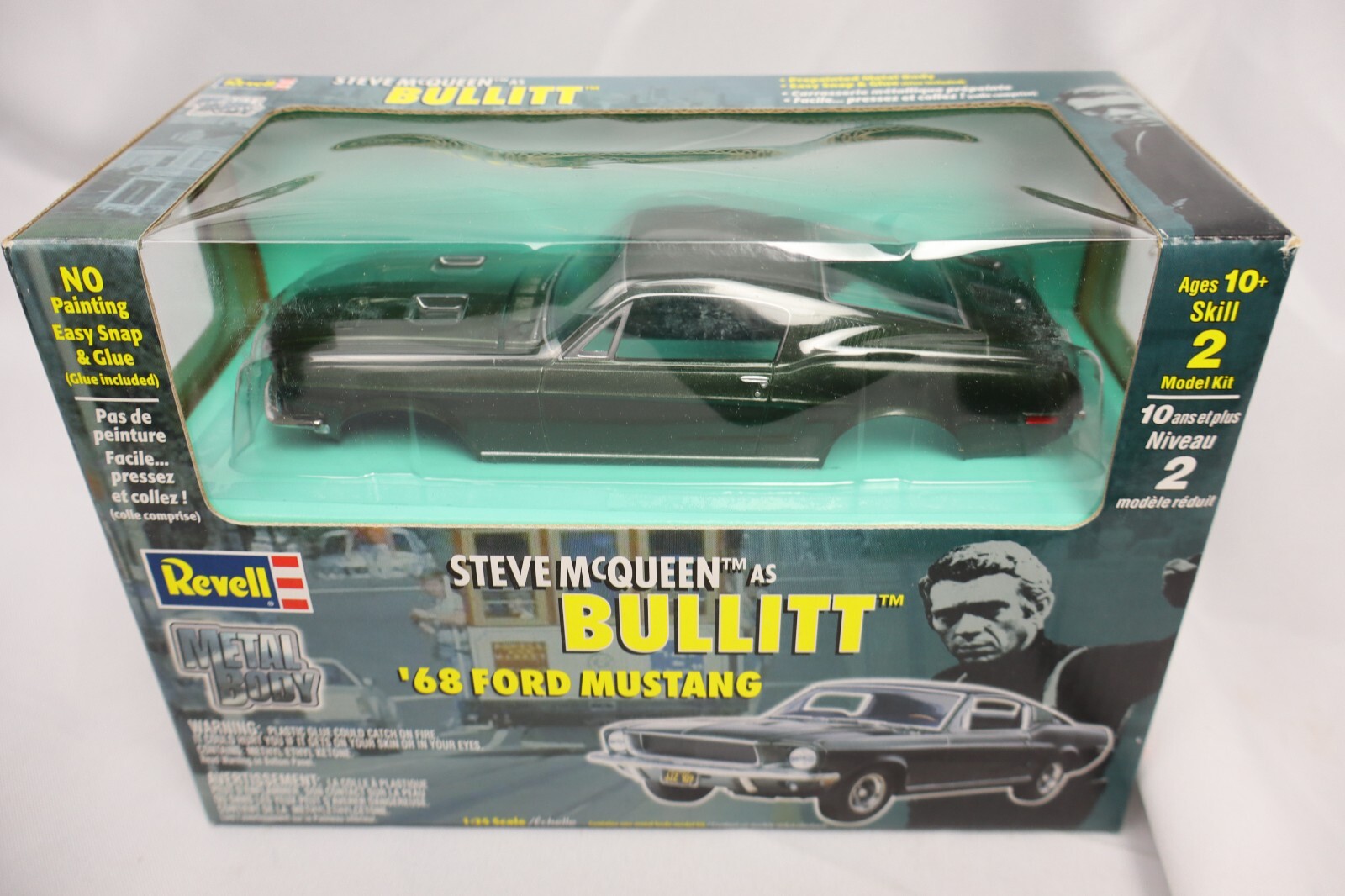 Revell Metal Body 1/25 1968 Ford Mustang bullitt Steve McQueen