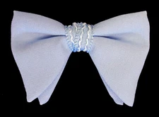 Men's Vintage Blue Bow Tie Pre-Tied Clip-On 1970's Oversized Large Butterfly