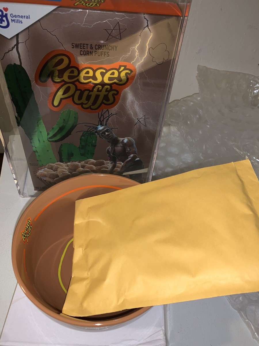 Reese's Puffs x Travis Scott Cereal, Bowl, and Spoon FULL SET! | eBay